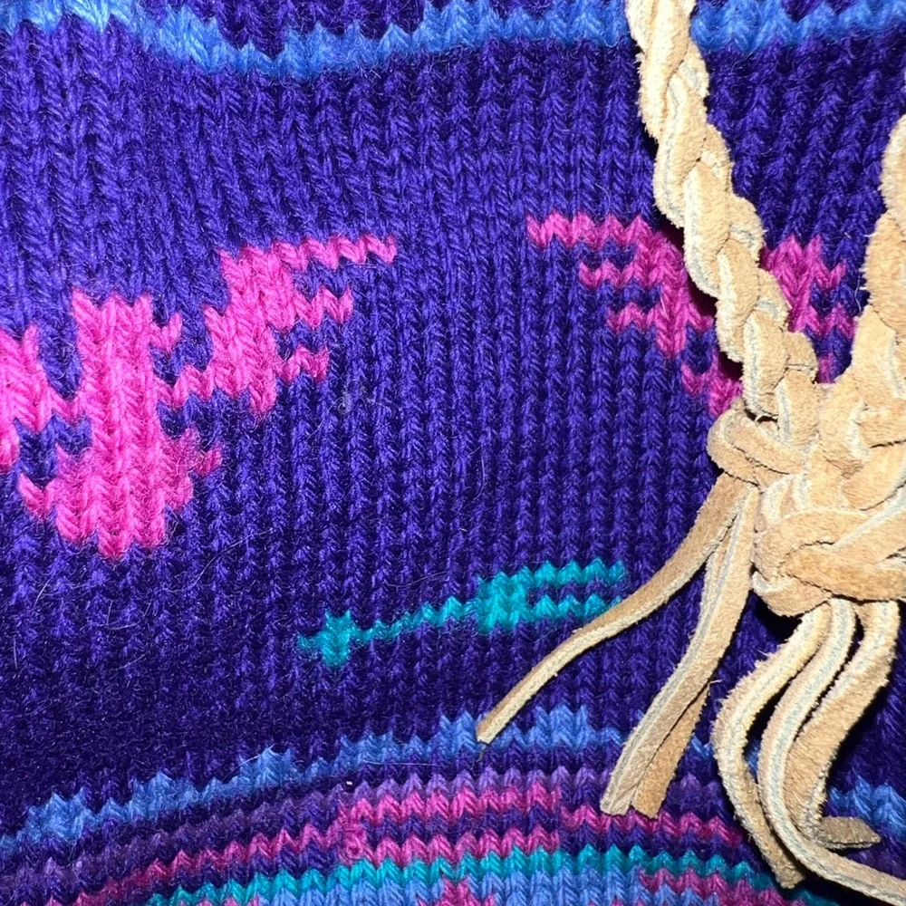 MERKLEY HEADGEAR Vintage 100% Wool Ski Winter Beanie Purple Pink‎ Canada Made OS